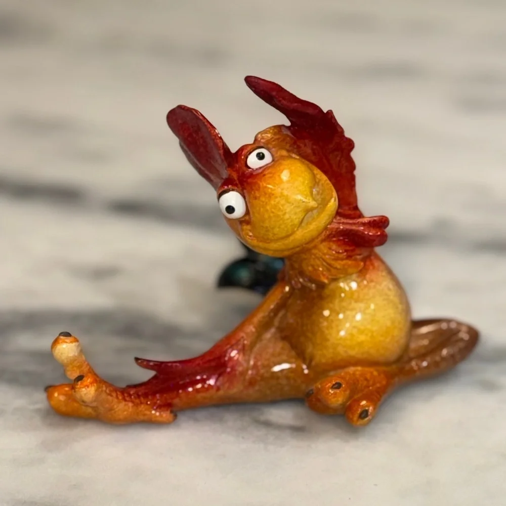 Set of 2 Resin Roosters Yoga Poses - Picture 4 of 5